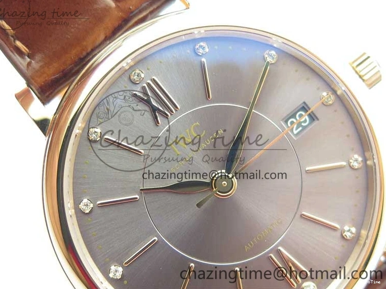 MIROTIME 1226 Portofino 37mm RG V7F 1:1 Best Edition Gray Dial on Deep Brown Leather Strap A SunProtective 7090